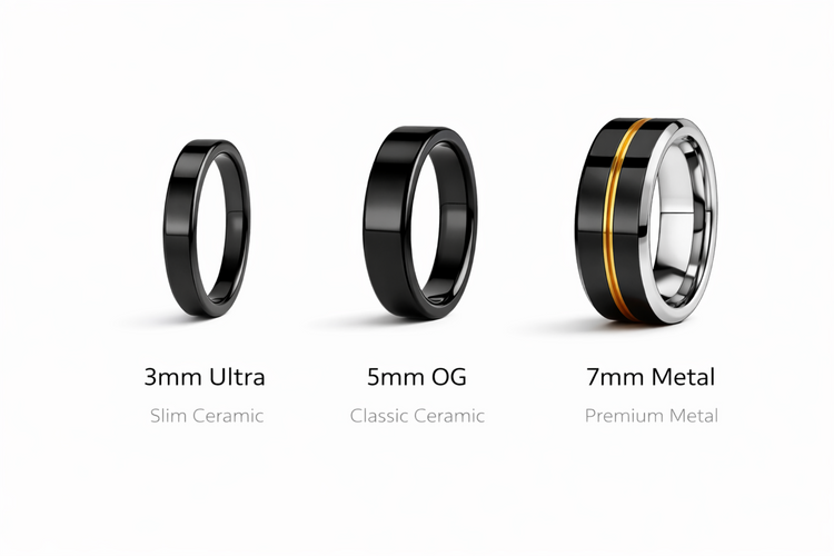 twinn metal payment ring collection 3mm, 5mm, 7mm