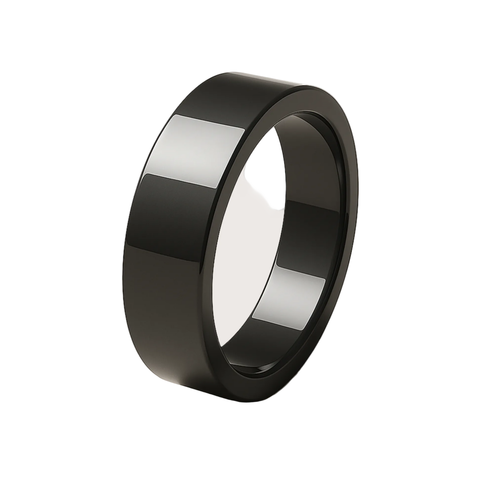Black metal contactless payment ring for tap to pay
