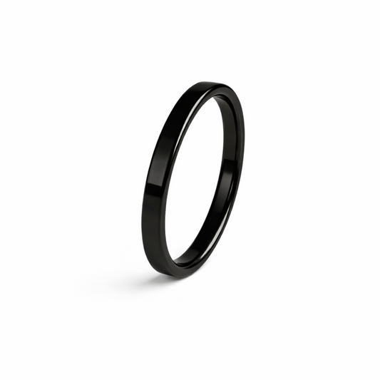 Ultra thin black ceramic contactless payment ring