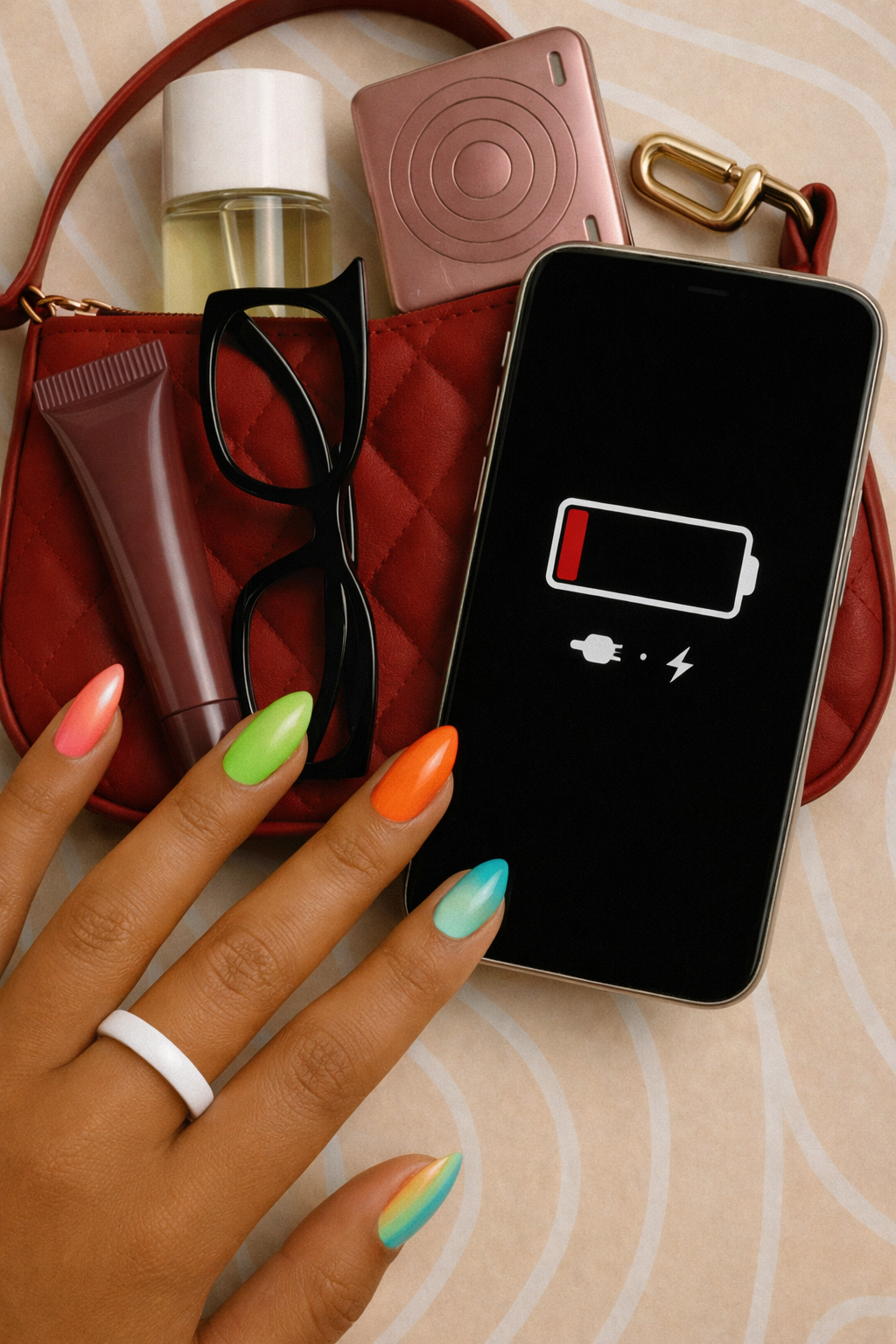 Twinn Classic White Ceramic payment ring phone battery dead