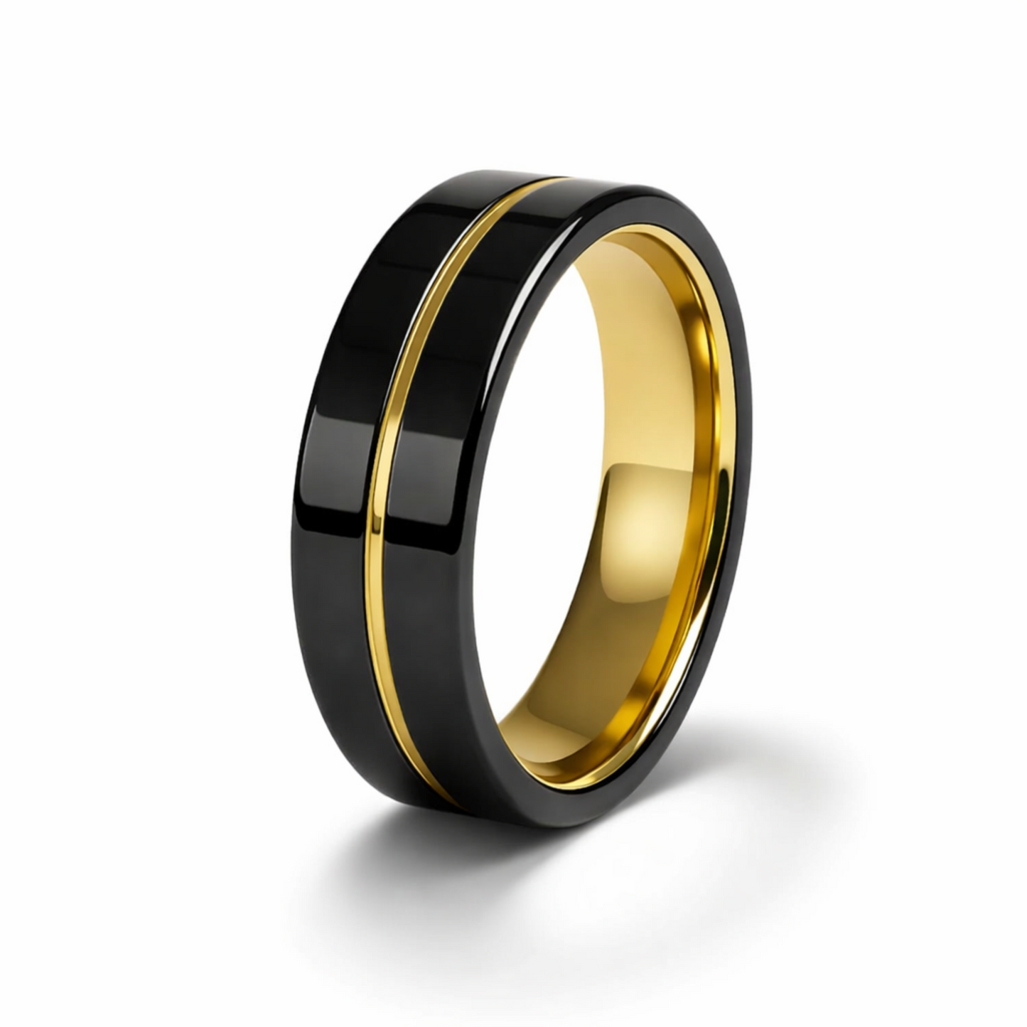 Twinn Metal Black Gold contactless payment ring