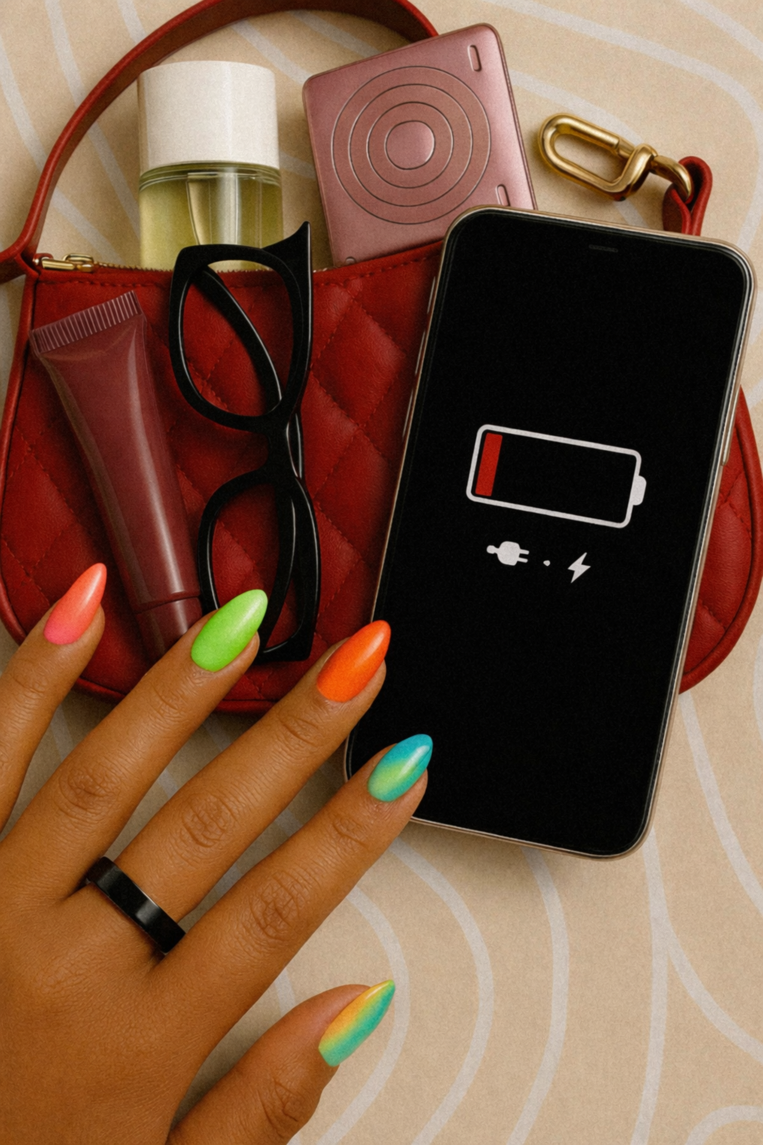 Twinn Metal Black payment ring phone battery dead