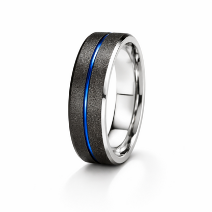 Twinn Metal Blue contactless payment ring