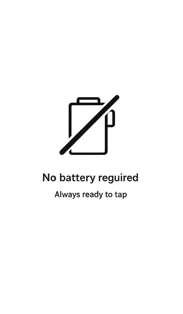 Twinn contactless payment ring requires no battery or charging