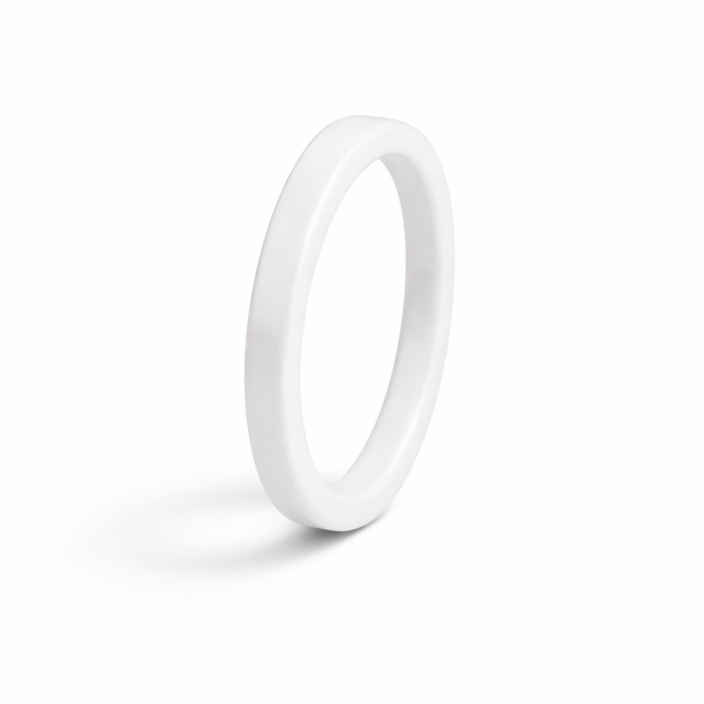 Twinn Ultra White slim ceramic contactless payment ring
